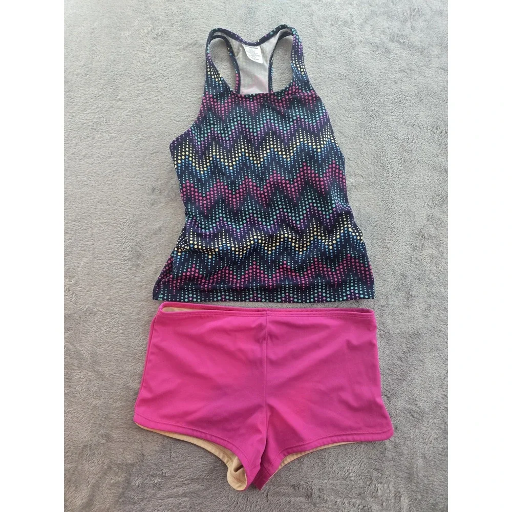 Lands End Tankini Swimsuit Girls Size 16